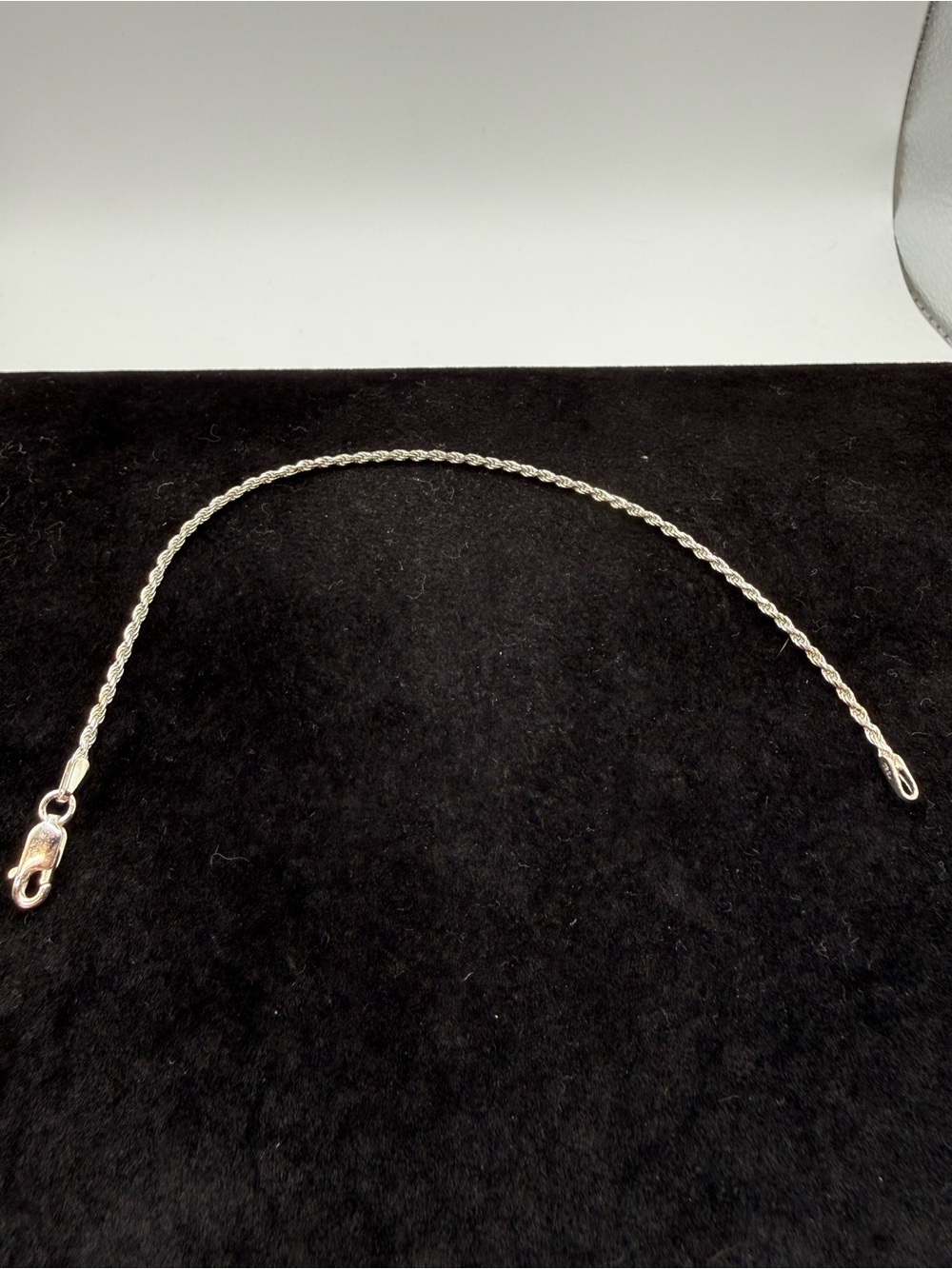 FAS Italy 925 Sterling Silver Rope Chain Bracelet 6.75” 2.02g